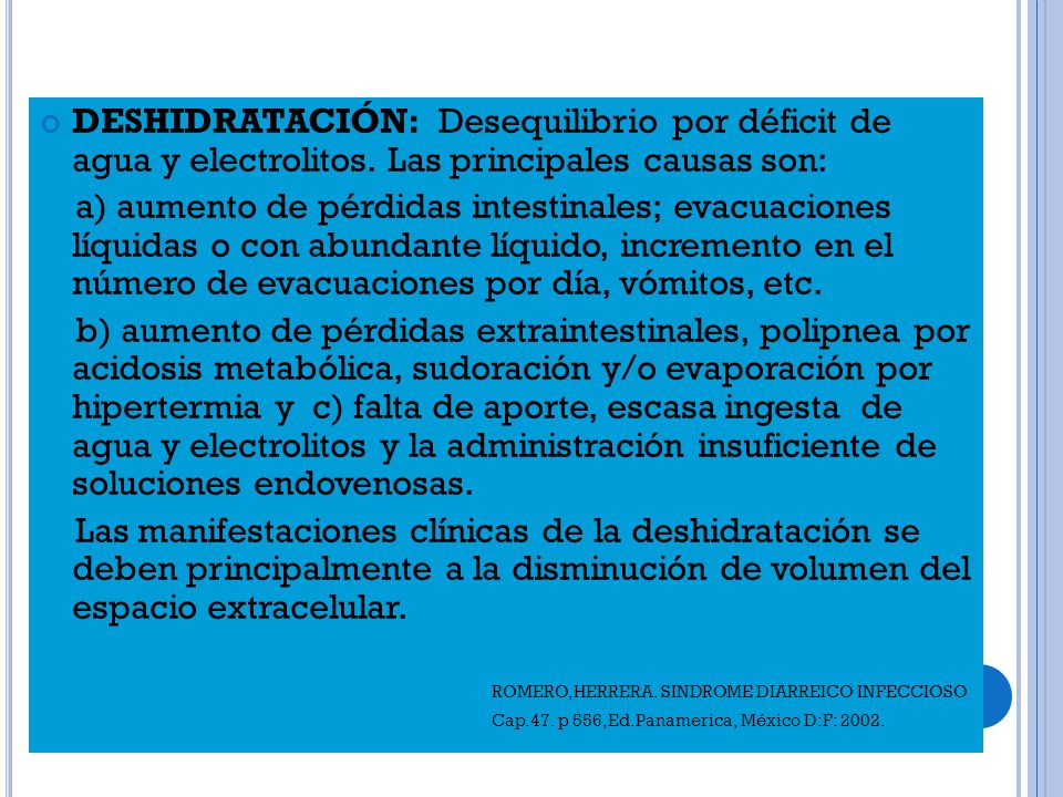 DESHIDRATACIÓN: Desequilibrio por déficit de agua y electrolitos