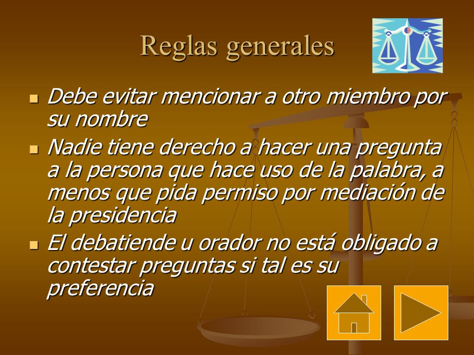 Reglas generales Debe evitar mencionar a otro miembro por su nombre
