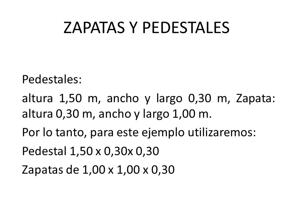 ZAPATAS Y PEDESTALES