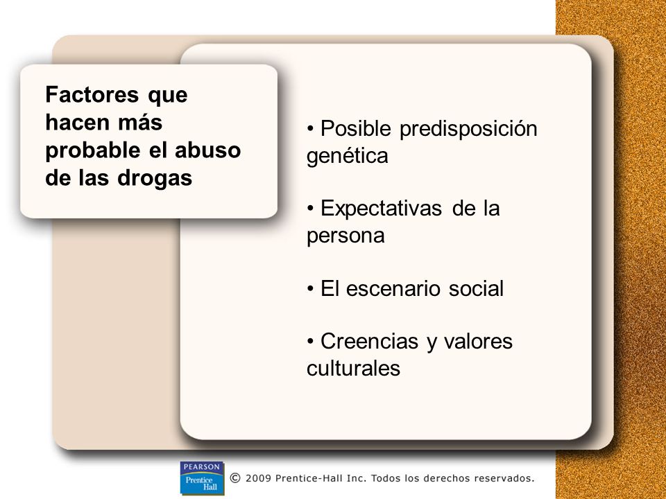 Factores que hacen más probable el abuso de las drogas