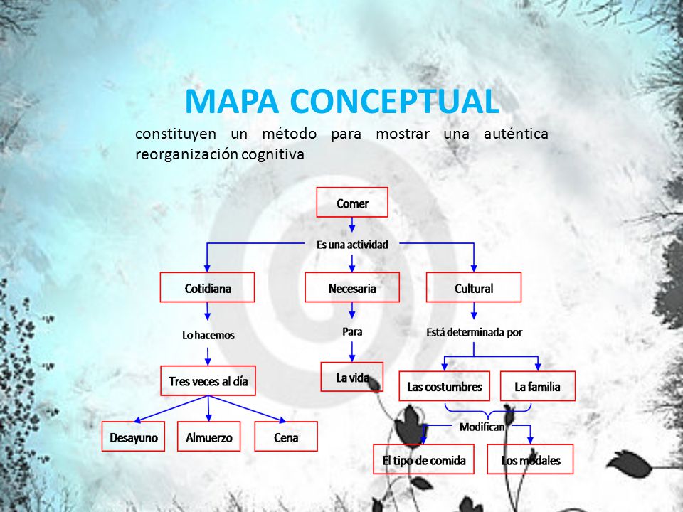 MAPA CONCEPTUAL constituyen un método para mostrar una auténtica reorganización cognitiva