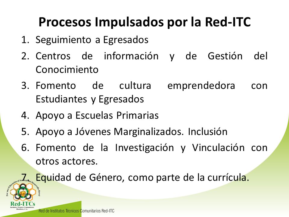 Procesos Impulsados por la Red-ITC
