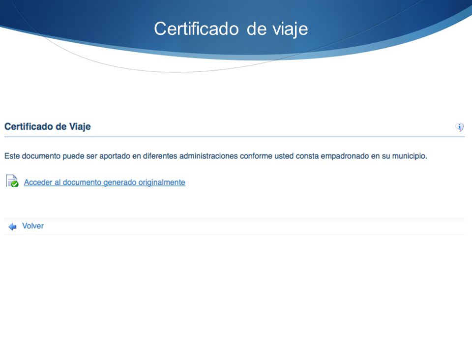 Certificado de viaje