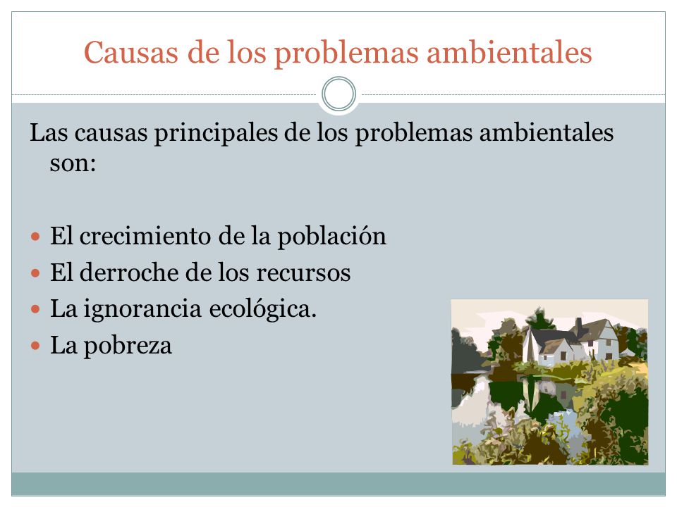 Causas de los problemas ambientales