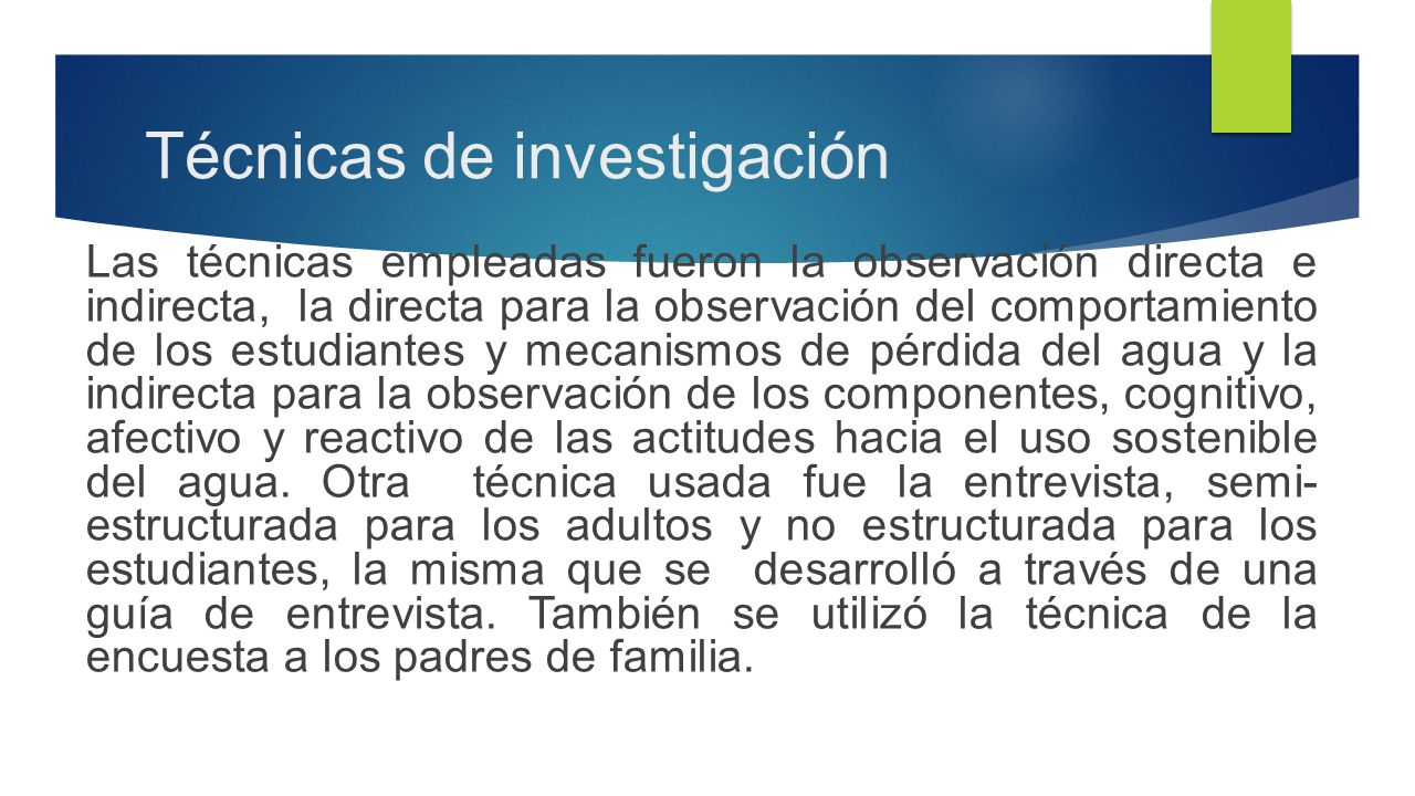 Técnicas de investigación