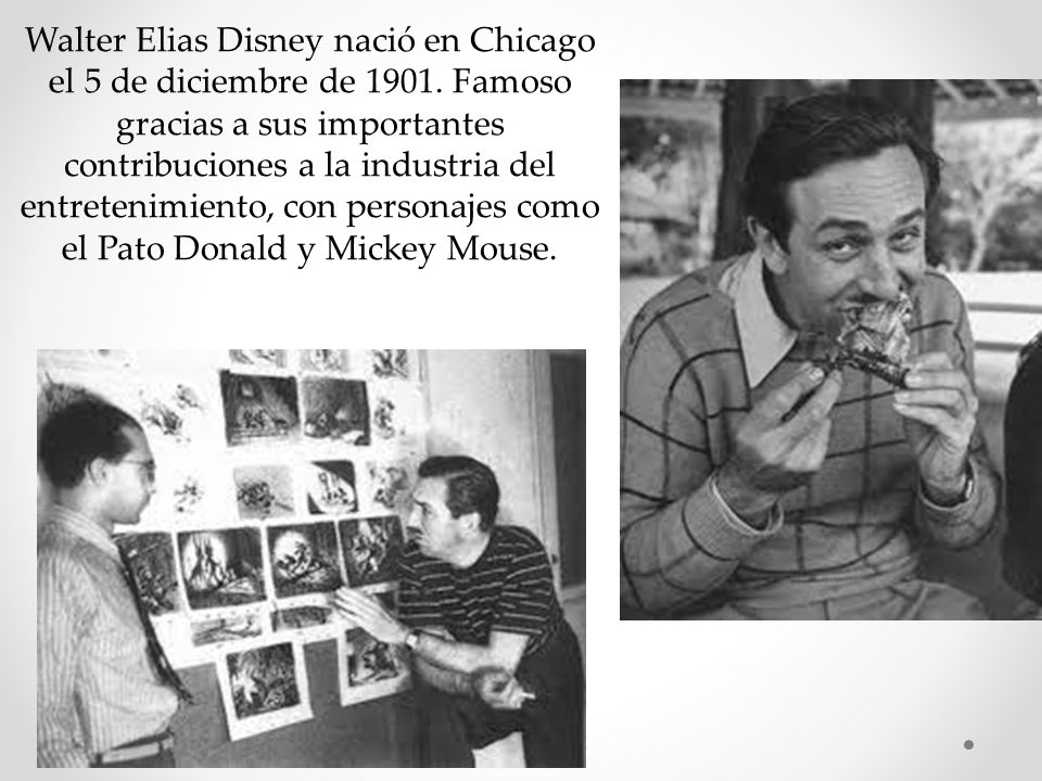 Walter Elias Disney nació en Chicago el 5 de diciembre de 1901