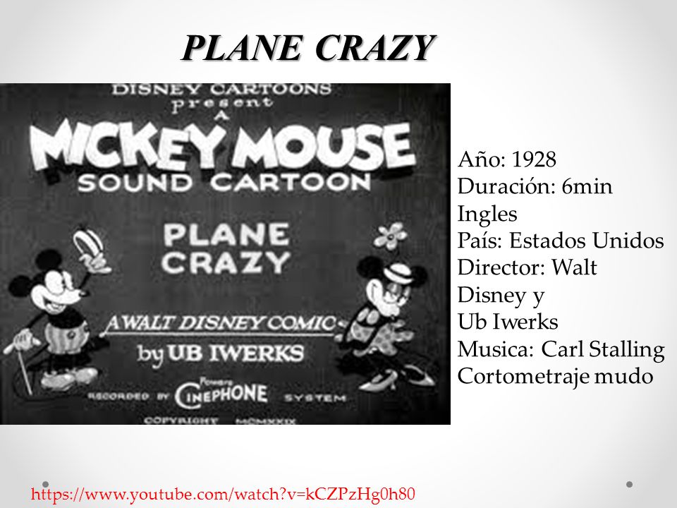 PLANE CRAZY Año: 1928 Duración: 6min Ingles País: Estados Unidos