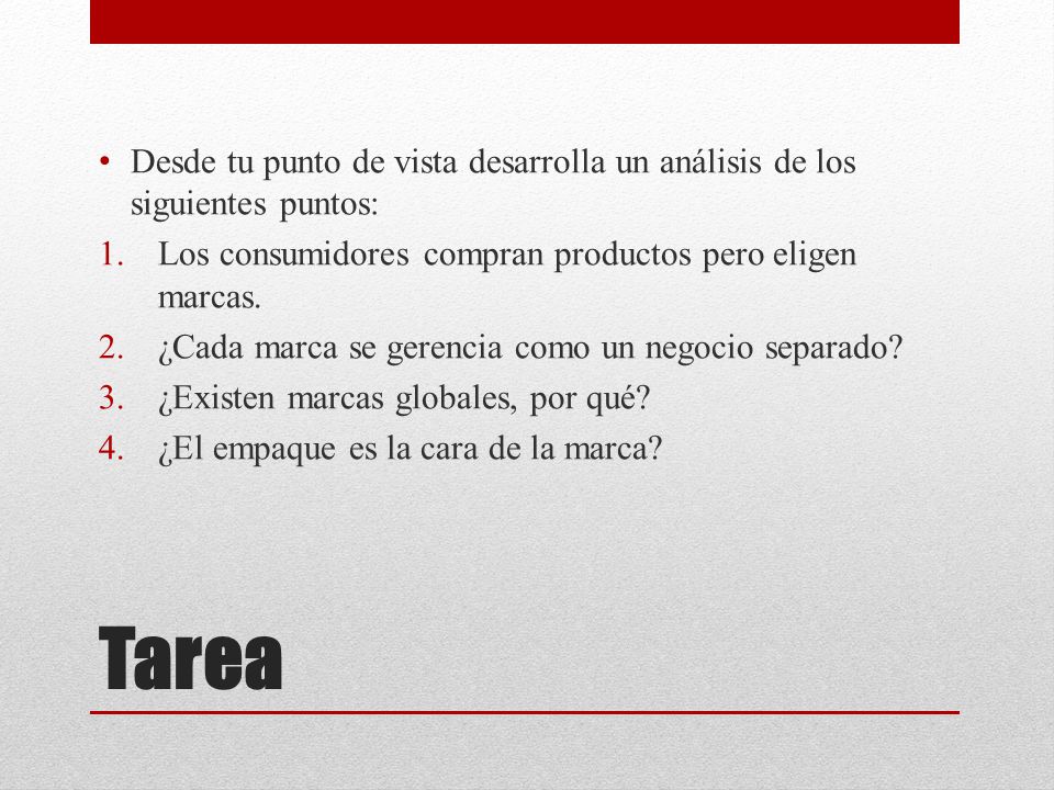 Desde tu punto de vista desarrolla un análisis de los siguientes puntos: