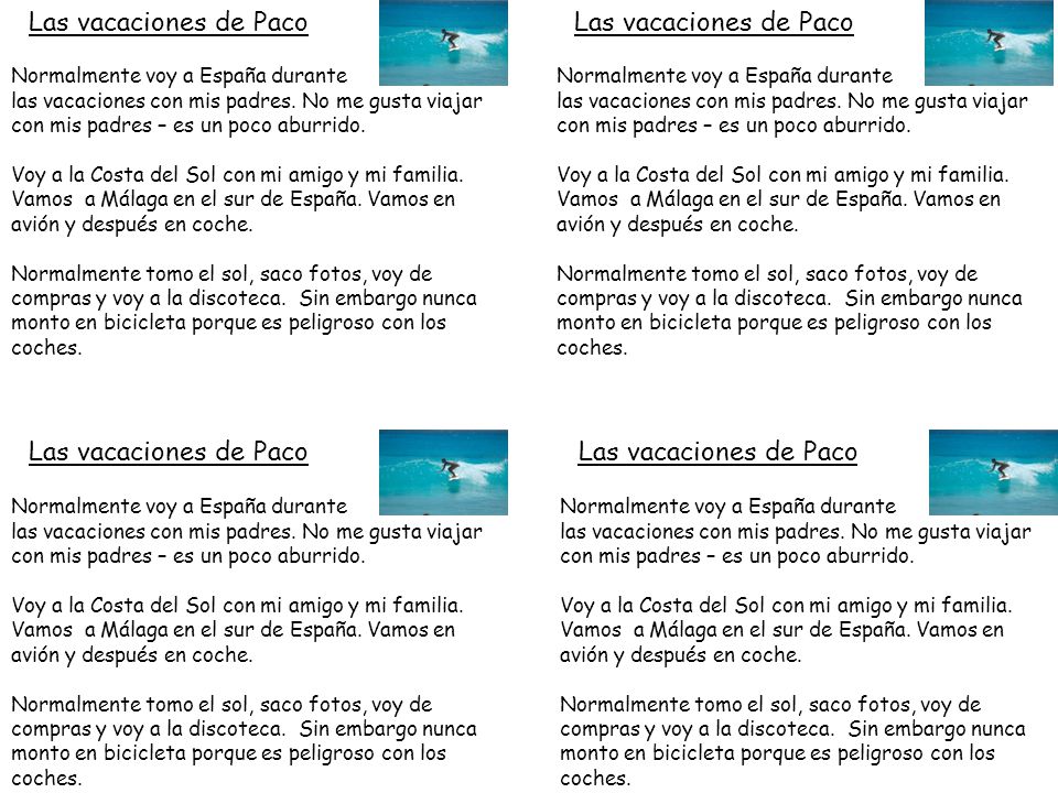 Las vacaciones de Paco Las vacaciones de Paco Las vacaciones de Paco