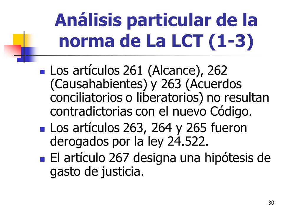 Análisis particular de la norma de La LCT (1-3)