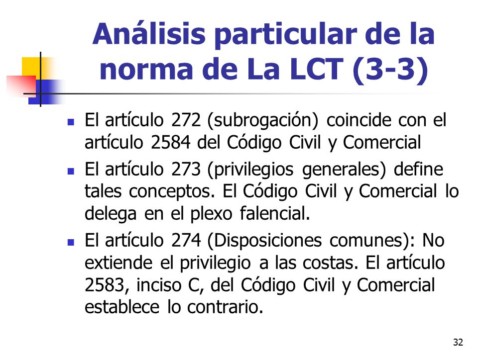 Análisis particular de la norma de La LCT (3-3)
