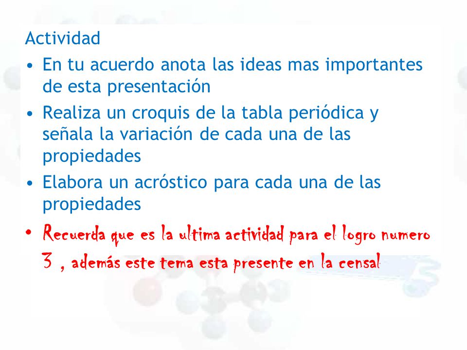 Actividad En tu acuerdo anota las ideas mas importantes de esta presentación.