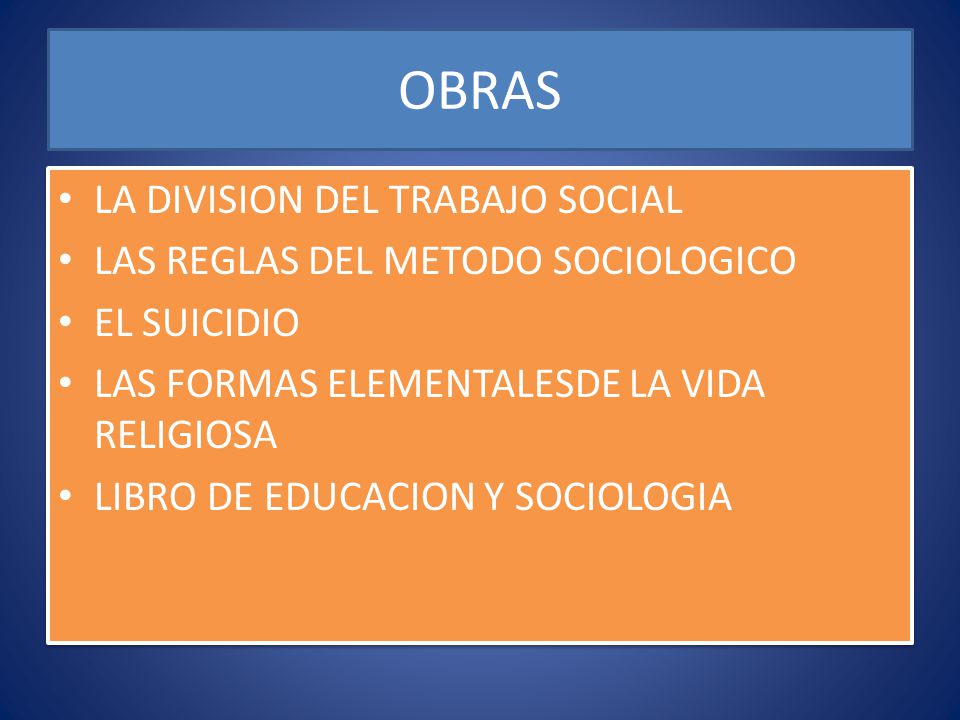 OBRAS LA DIVISION DEL TRABAJO SOCIAL LAS REGLAS DEL METODO SOCIOLOGICO