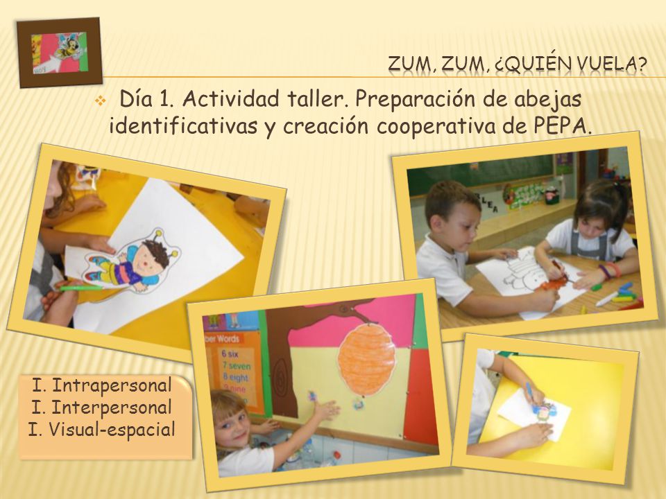 ZUM, ZUM, ¿QUIÉN VUELA Día 1. Actividad taller. Preparación de abejas identificativas y creación cooperativa de PEPA.