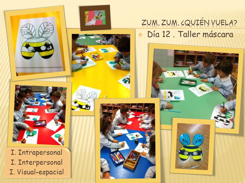 Día 12 . Taller máscara ZUM, ZUM, ¿QUIÉN VUELA I. Intrapersonal