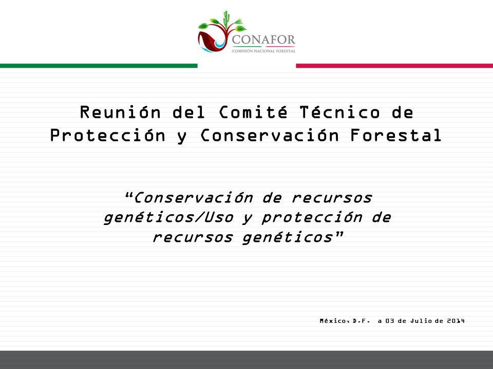 Reunión del Comité Técnico de Protección y Conservación Forestal