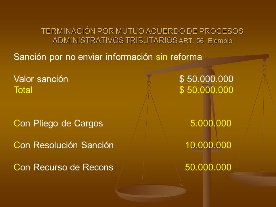 Sanción por no enviar información sin reforma