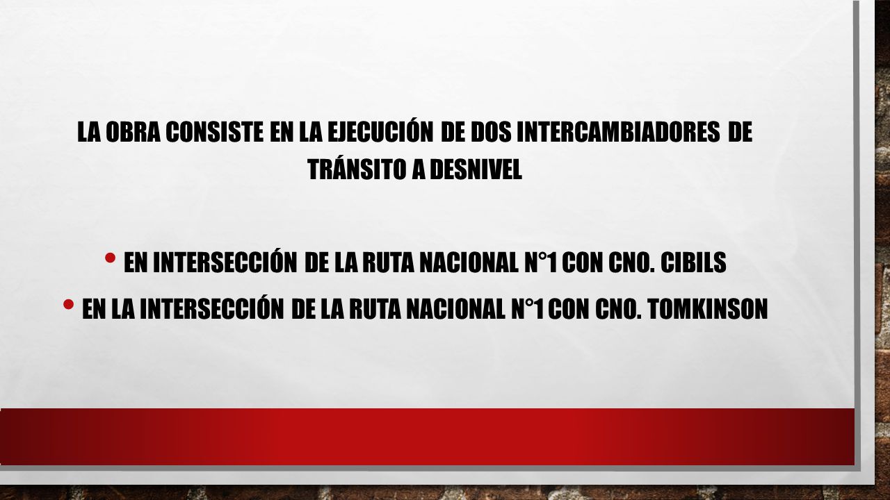 En intersección de la ruta nacional N°1 con cno. Cibils