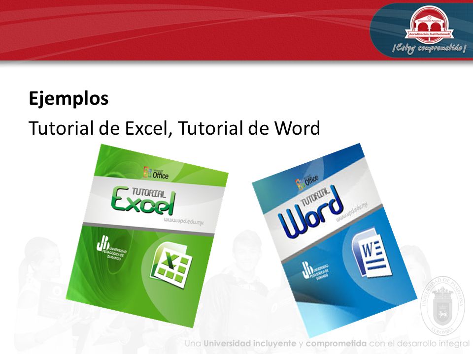 Ejemplos Tutorial de Excel, Tutorial de Word