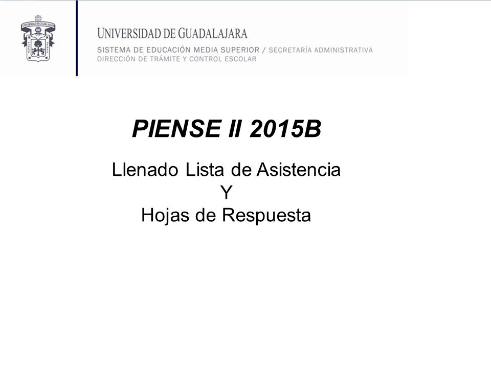 Llenado Lista de Asistencia