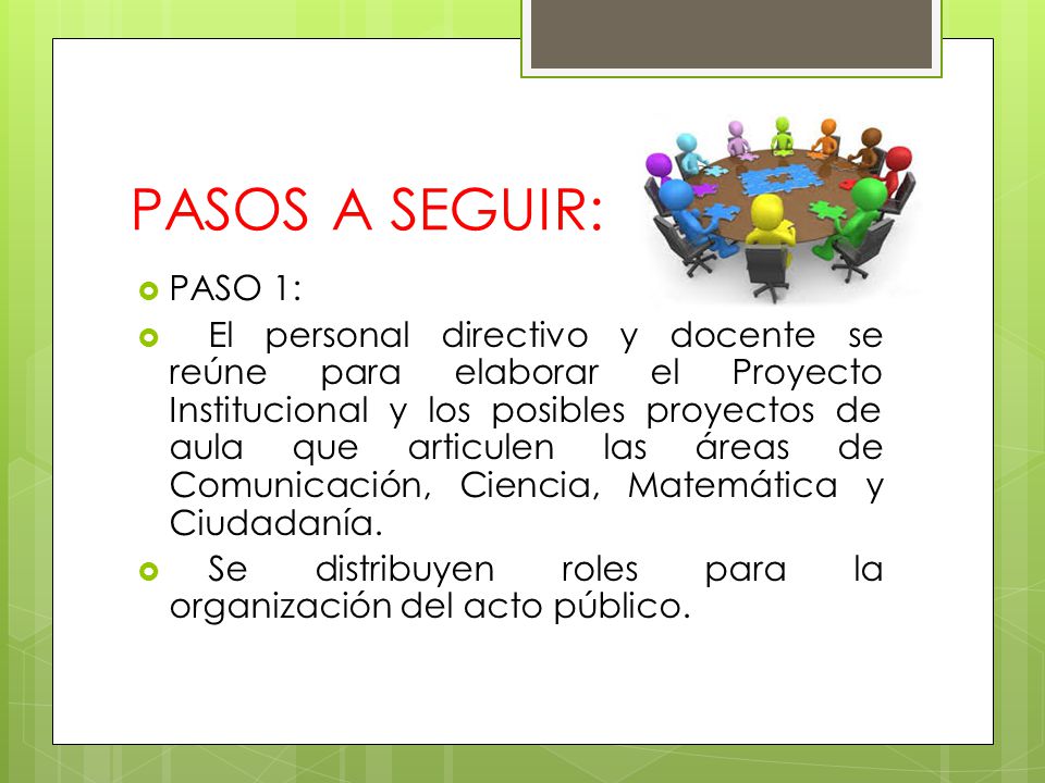 PASOS A SEGUIR: PASO 1:
