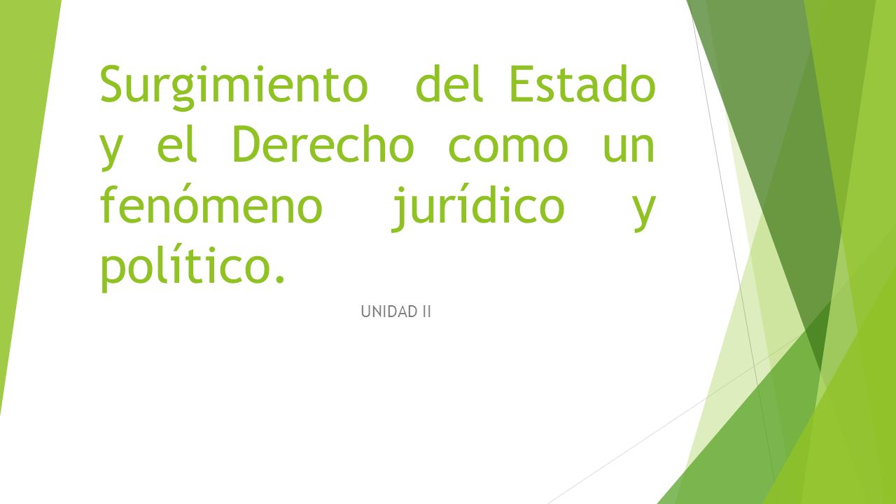 Surgimiento del Estado y el Derecho como un fenómeno jurídico y político.