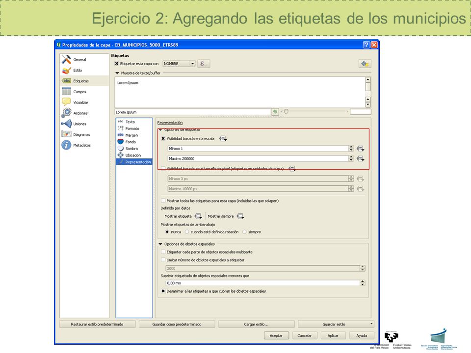 Ejercicio 2: Agregando las etiquetas de los municipios