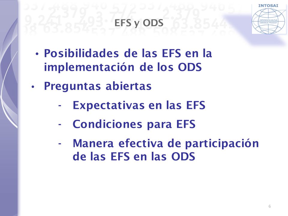 • Posibilidades de las EFS en la implementación de los ODS