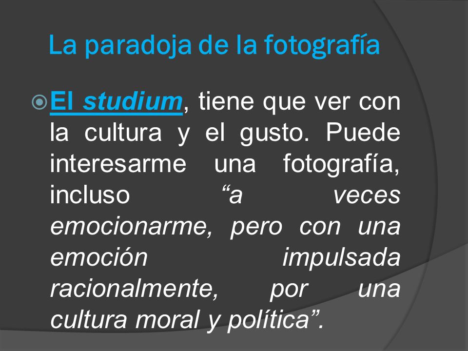 La paradoja de la fotografía