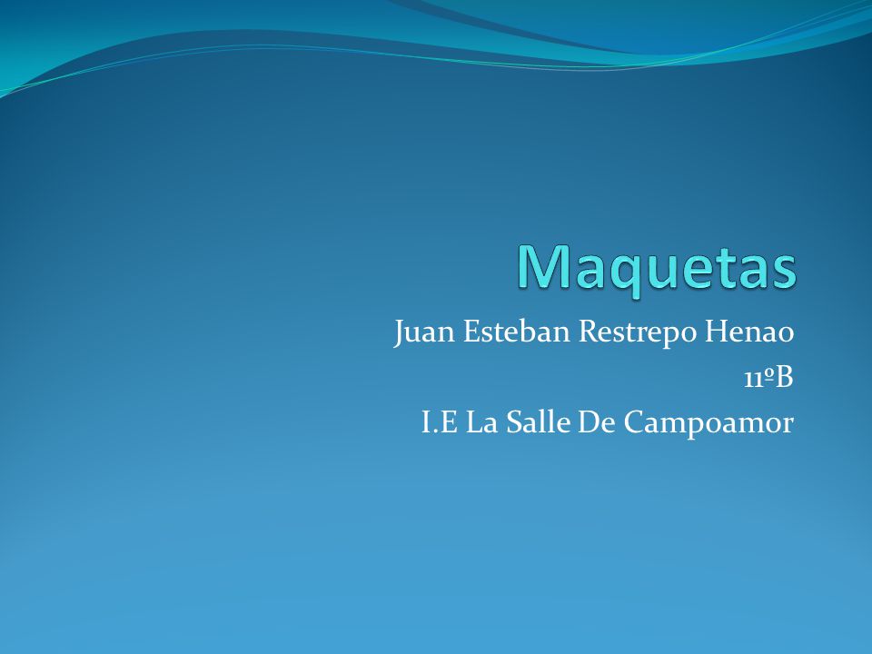 Juan Esteban Restrepo Henao 11ºB I.E La Salle De Campoamor