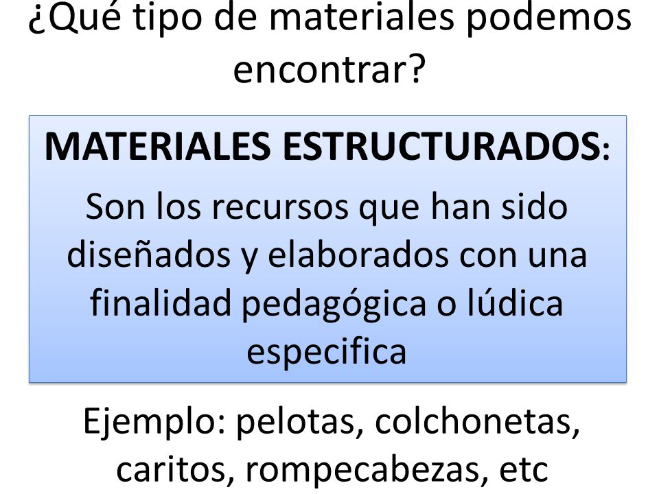 ¿Qué tipo de materiales podemos encontrar