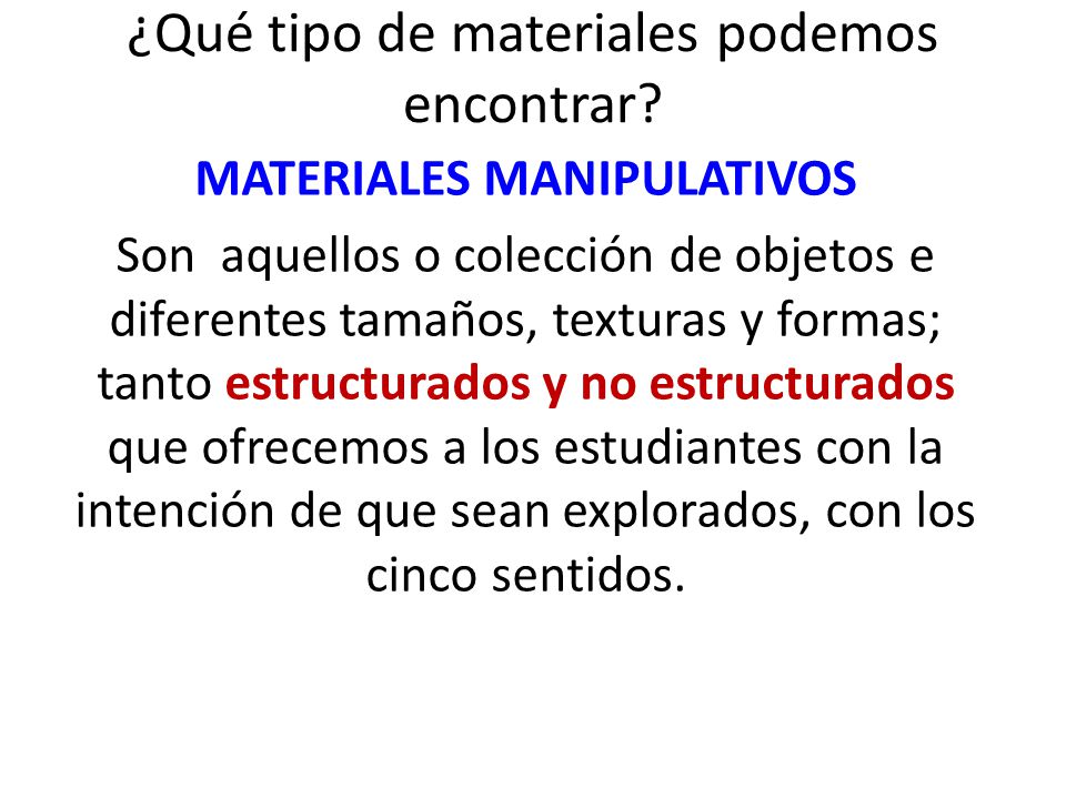 ¿Qué tipo de materiales podemos encontrar