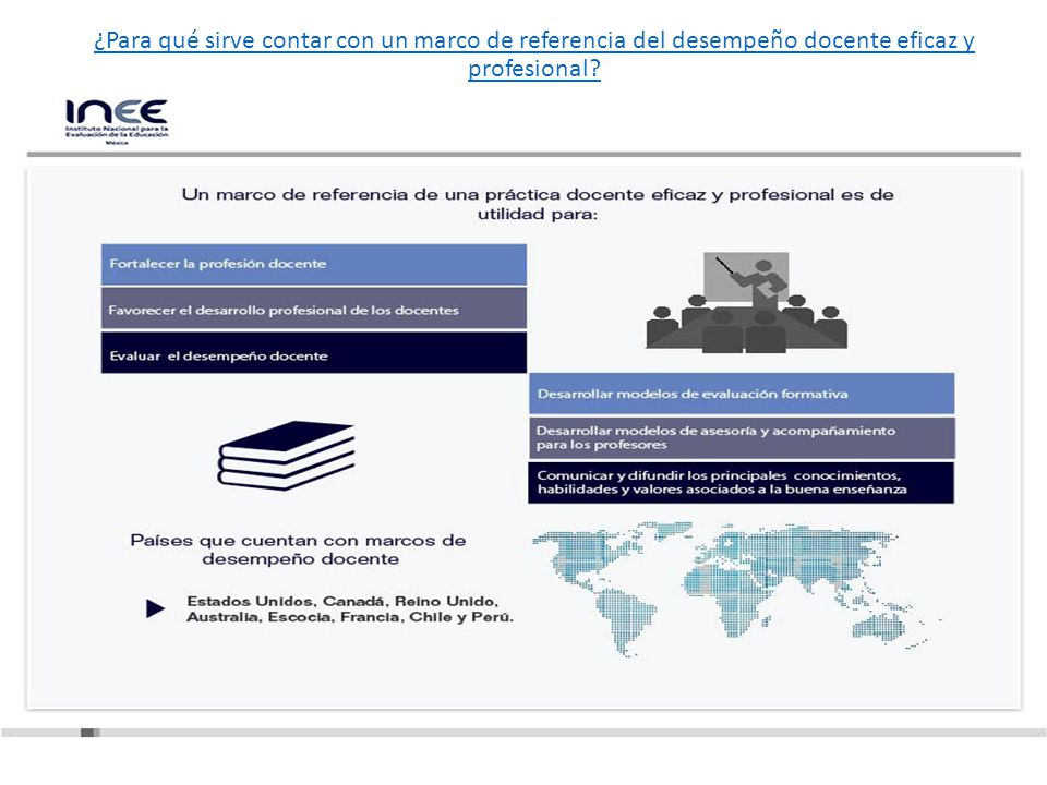 ¿Para qué sirve contar con un marco de referencia del desempeño docente eficaz y profesional