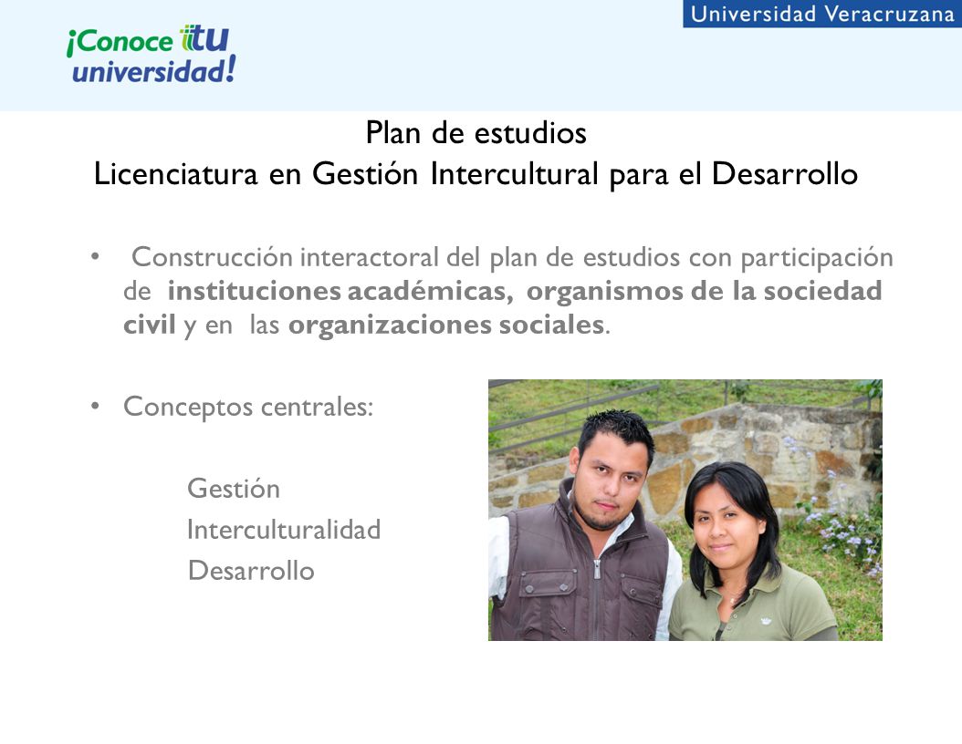 Plan de estudios Licenciatura en Gestión Intercultural para el Desarrollo