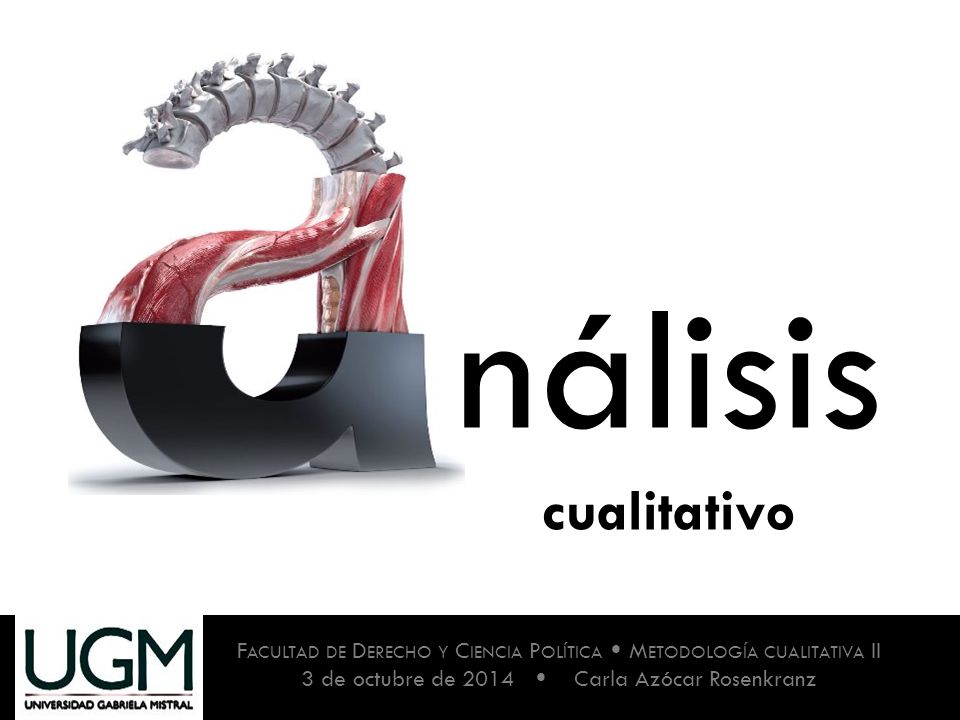 nálisis cualitativo Facultad de Derecho y Ciencia Política • Metodología cualitativa II.