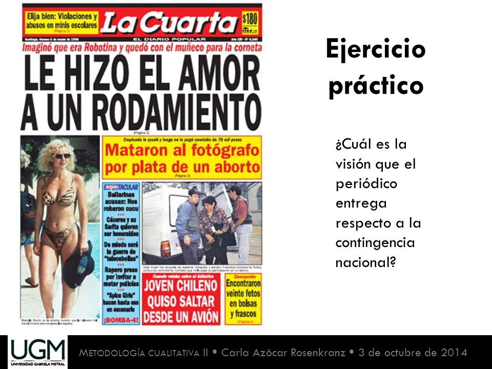 Ejercicio práctico ¿Cuál es la visión que el periódico entrega respecto a la contingencia nacional