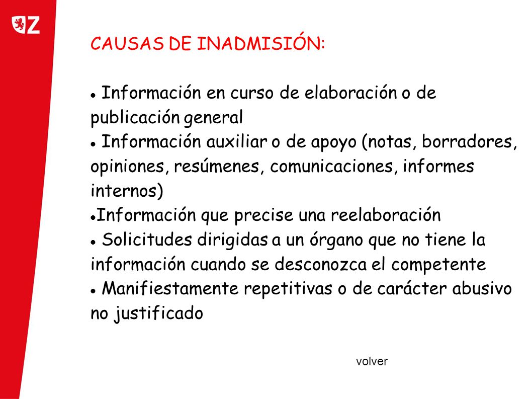 Información en curso de elaboración o de publicación general