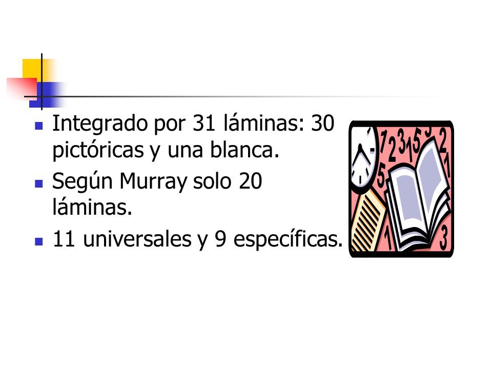 Integrado por 31 láminas: 30 pictóricas y una blanca.