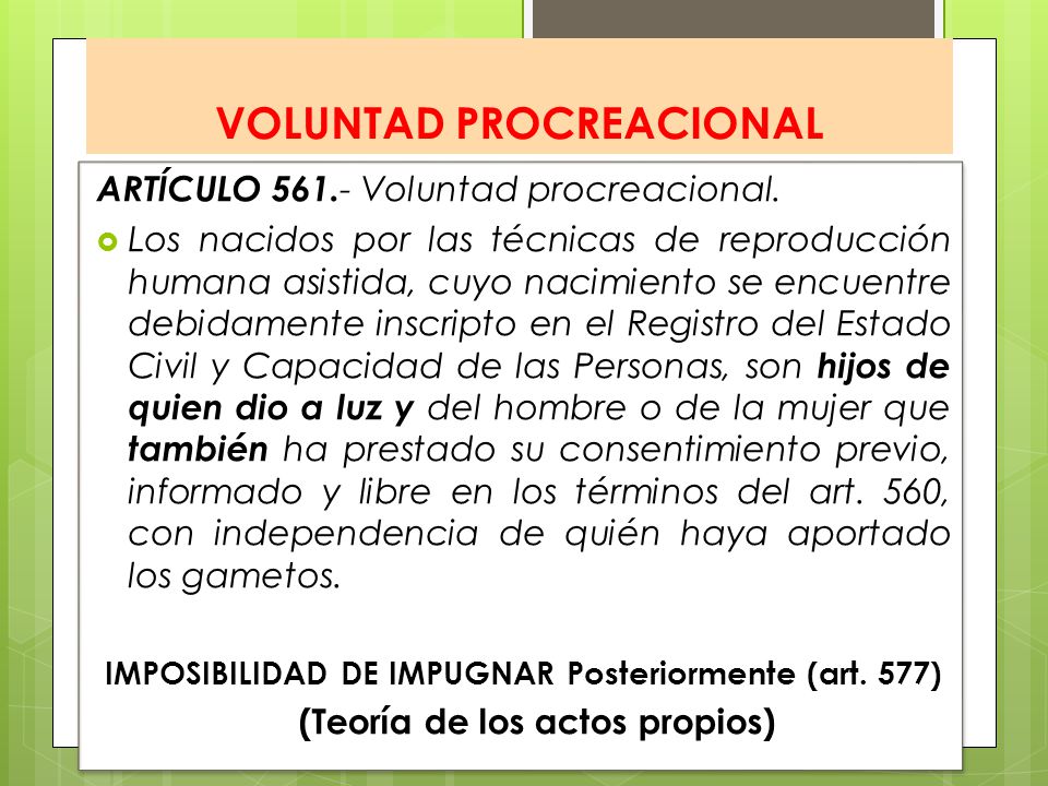VOLUNTAD PROCREACIONAL