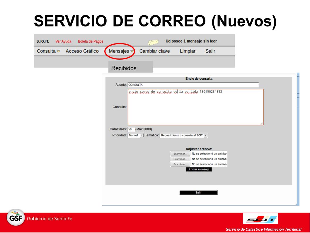 SERVICIO DE CORREO (Nuevos)