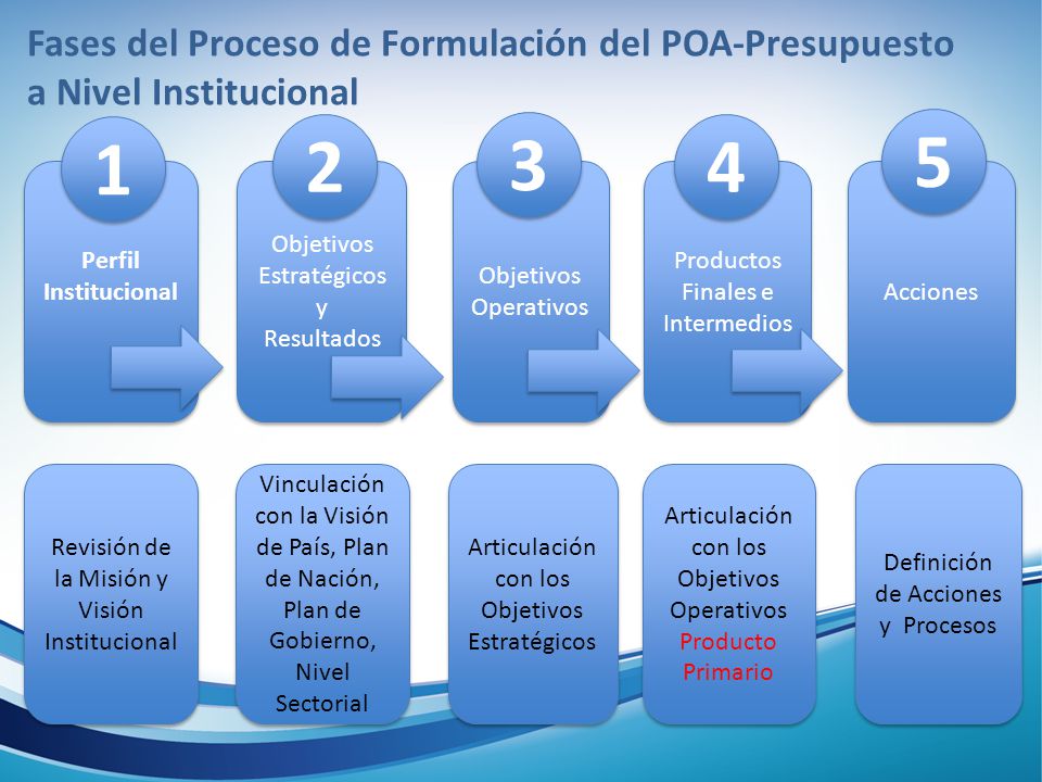 Fases del Proceso de Formulación del POA-Presupuesto a Nivel Institucional