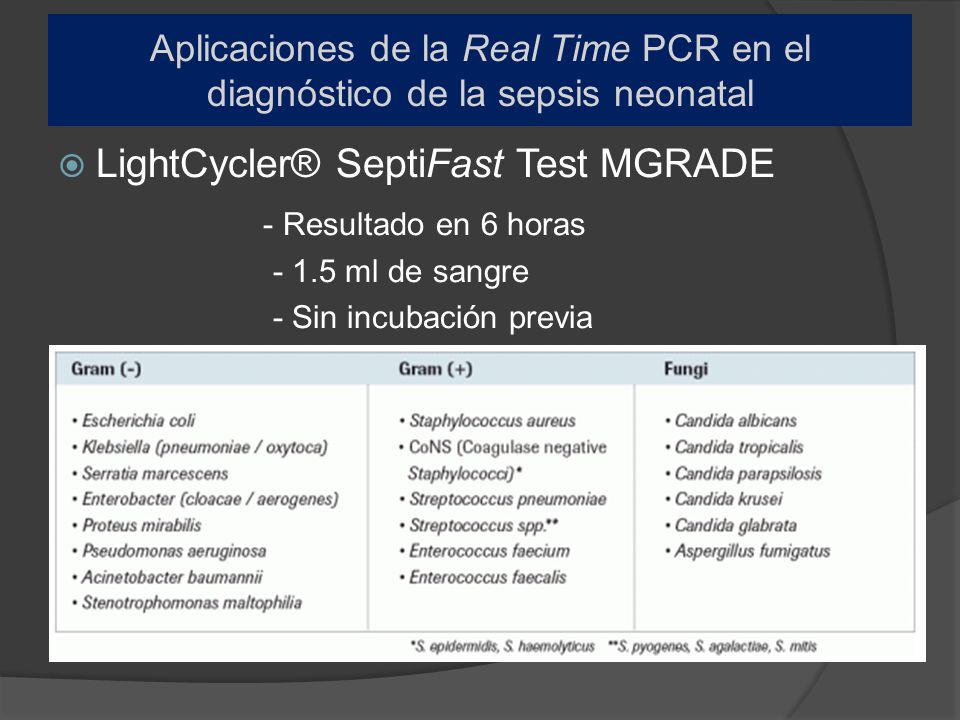 LightCycler® SeptiFast Test MGRADE - Resultado en 6 horas