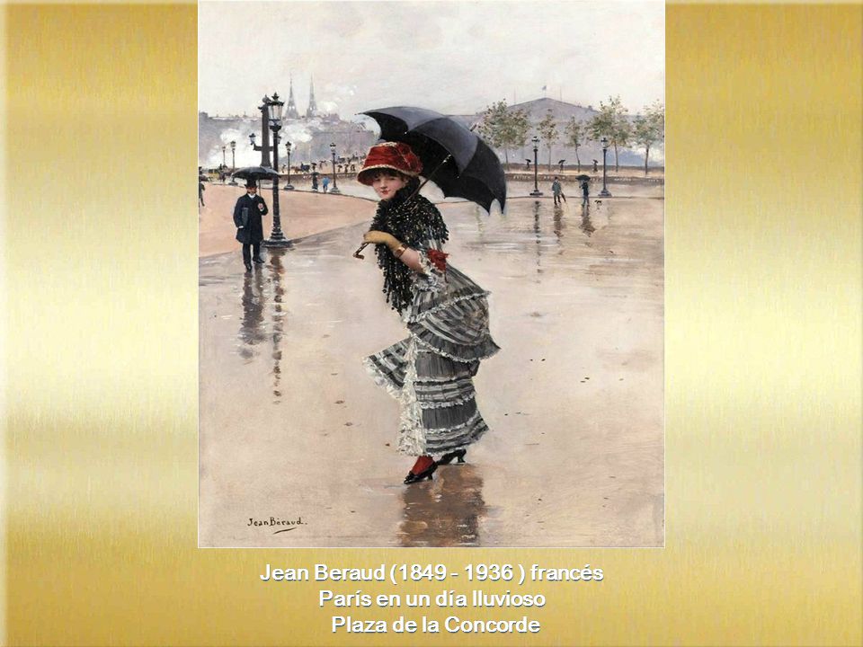 Jean Beraud ( ) francés París en un día lluvioso