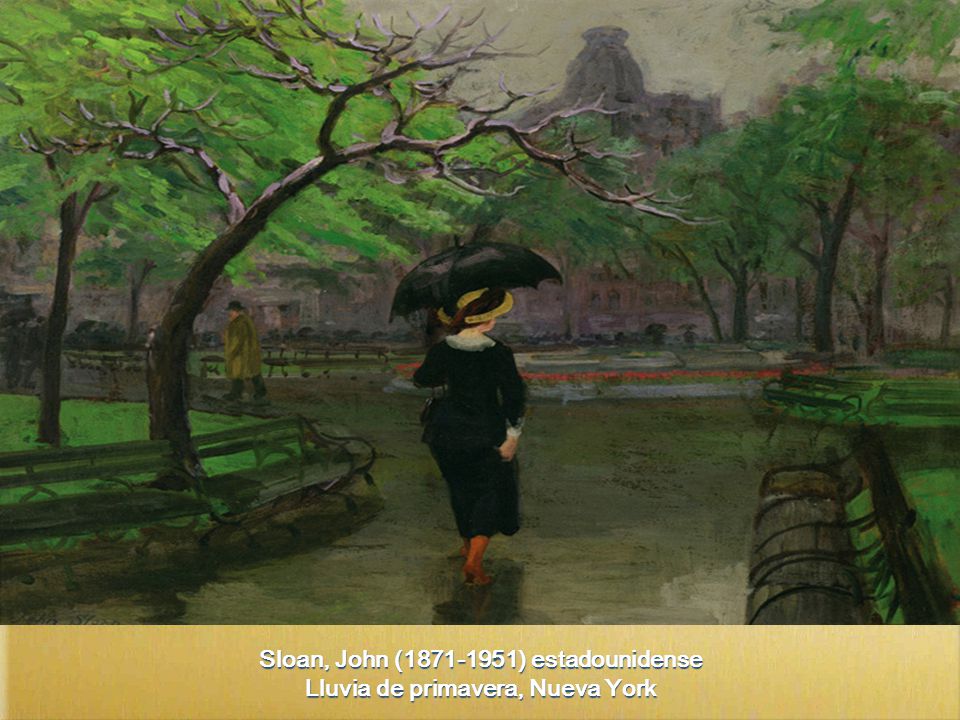 Sloan, John ( ) estadounidense Lluvia de primavera, Nueva York