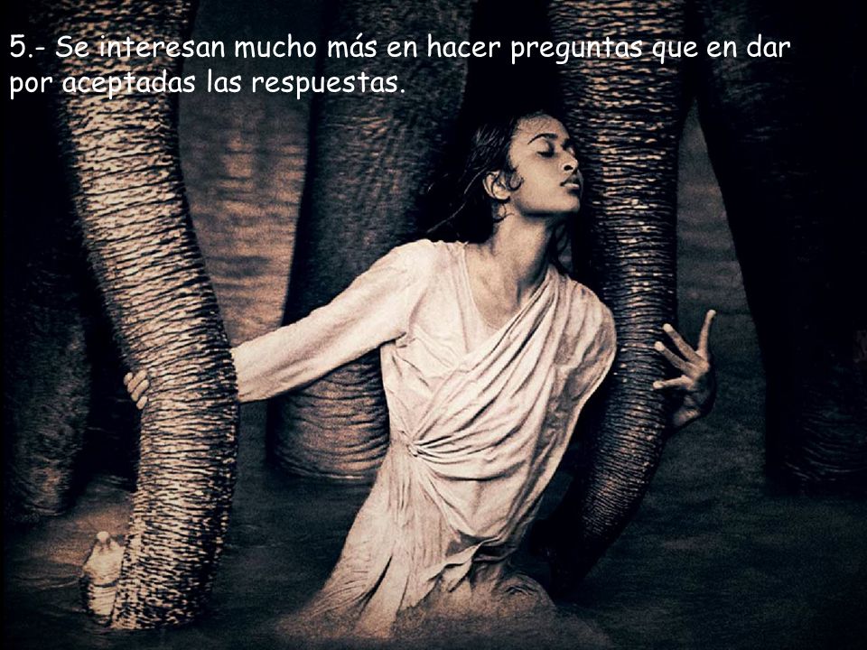 5.- Se interesan mucho más en hacer preguntas que en dar por aceptadas las respuestas.