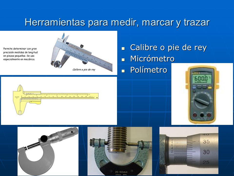 Herramientas para medir, marcar y trazar