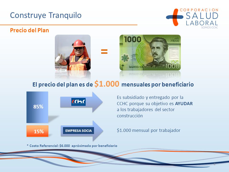 El precio del plan es de $1.000 mensuales por beneficiario