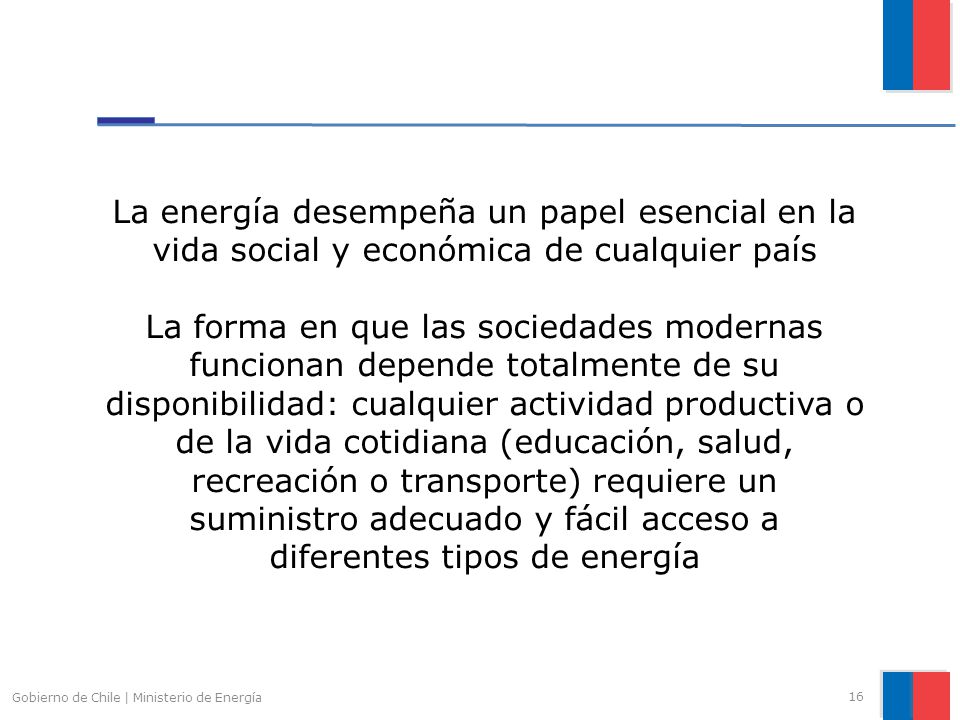 La energía desempeña un papel esencial en la vida social y económica de cualquier país