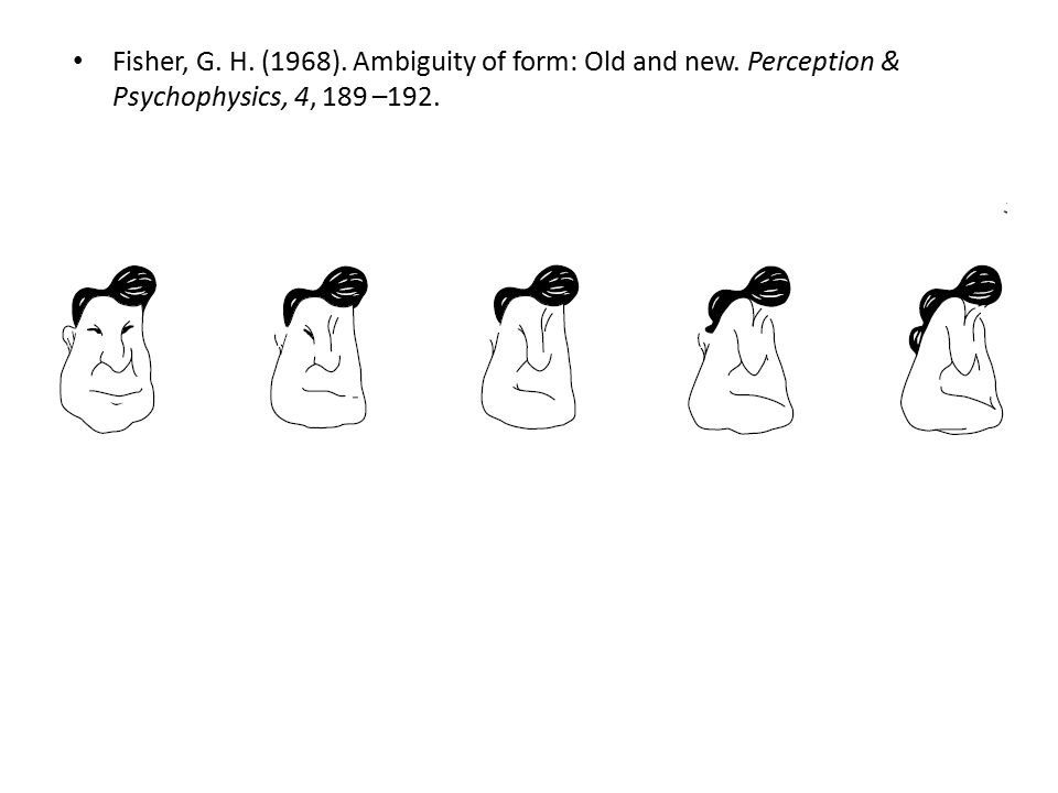 Fisher, G. H. (1968). Ambiguity of form: Old and new. Perception &
