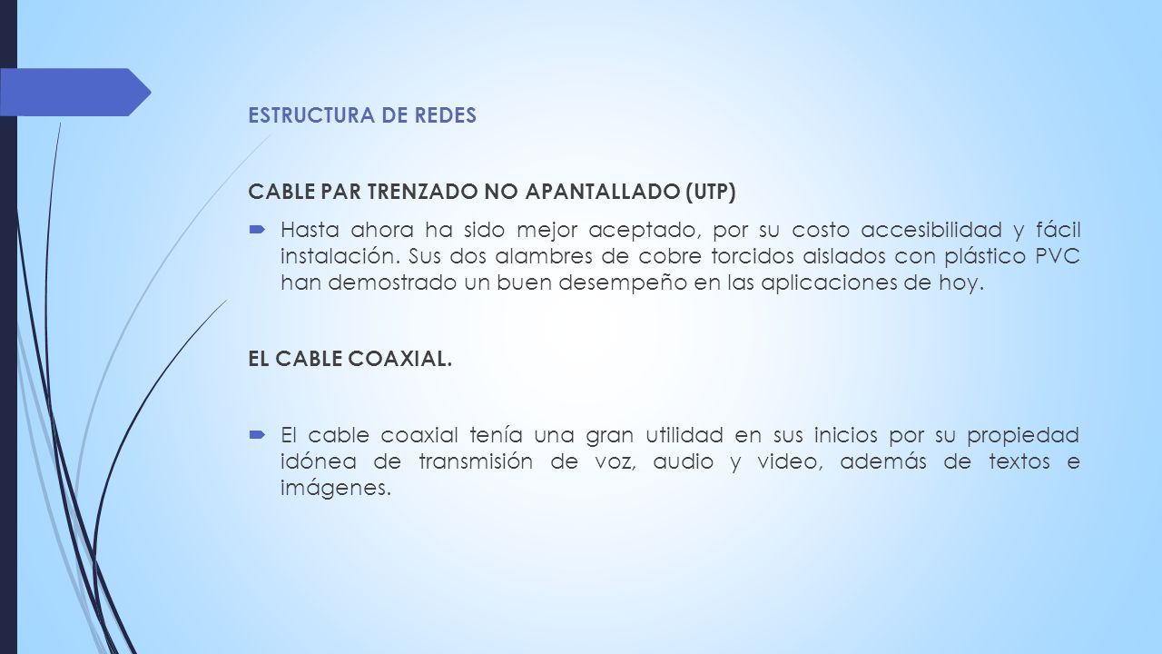 ESTRUCTURA DE REDES CABLE PAR TRENZADO NO APANTALLADO (UTP)
